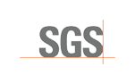 SGS logo, grey, white
